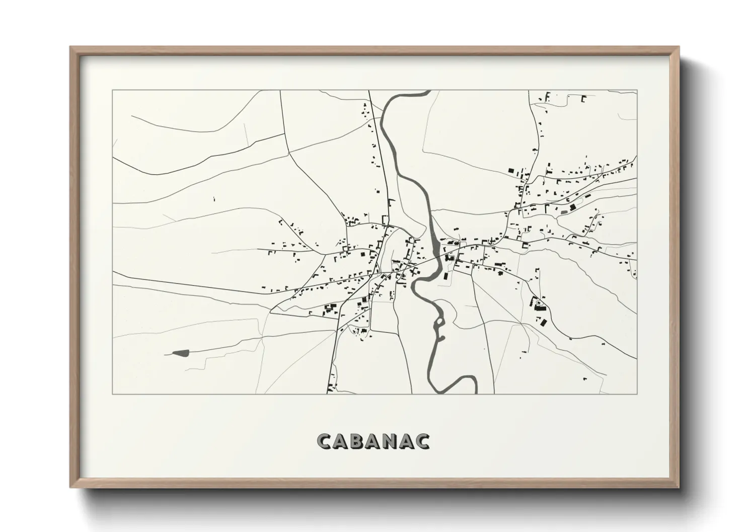 Une affiche de carte sur Cabanac