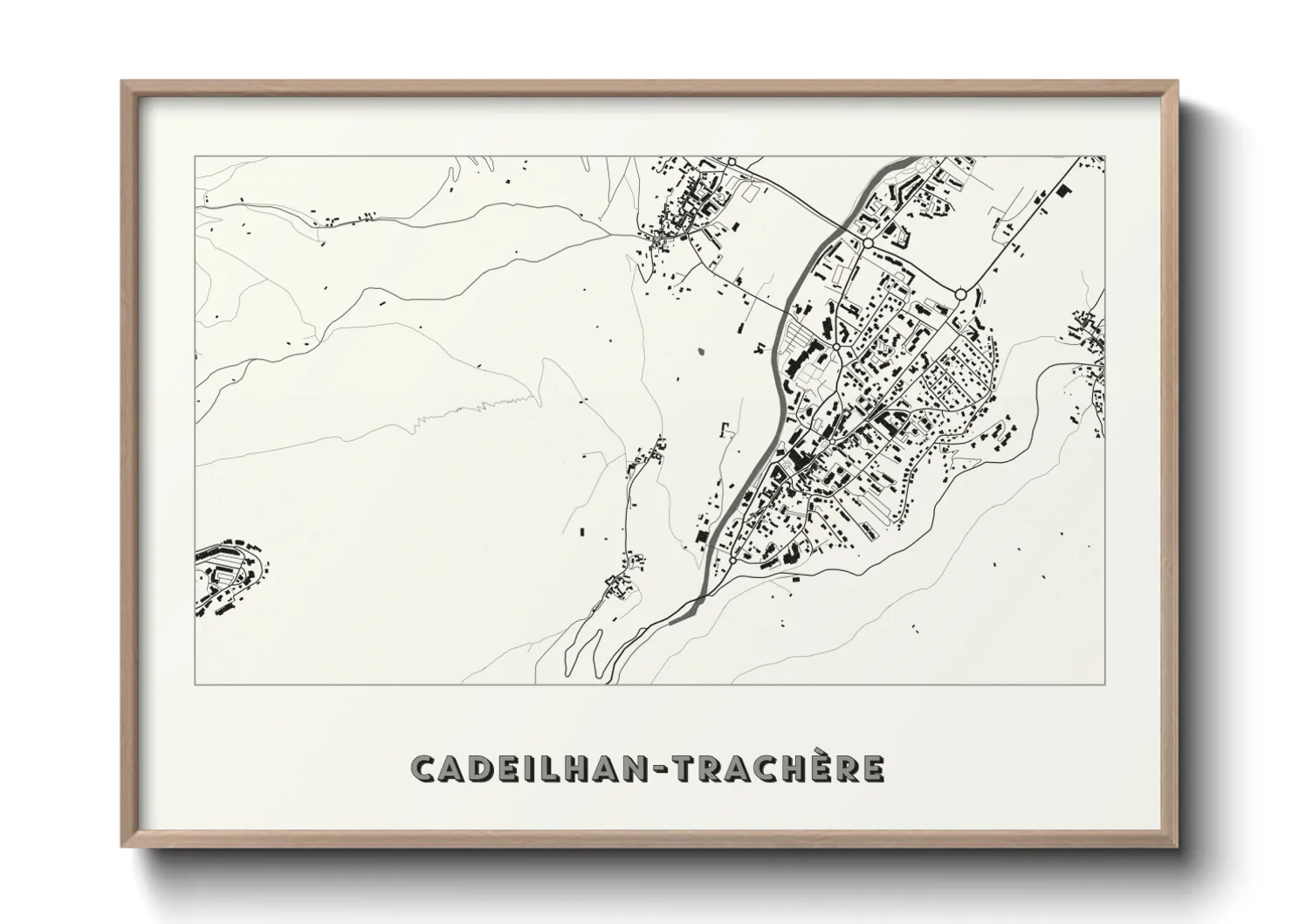 Une affiche de carte sur Cadeilhan-Trachère