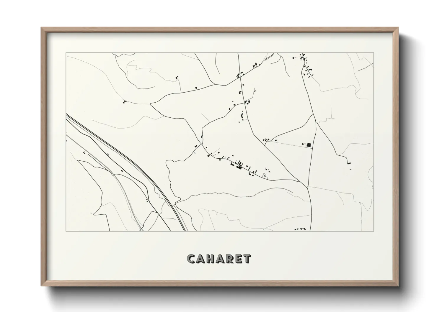Une affiche de carte sur Caharet