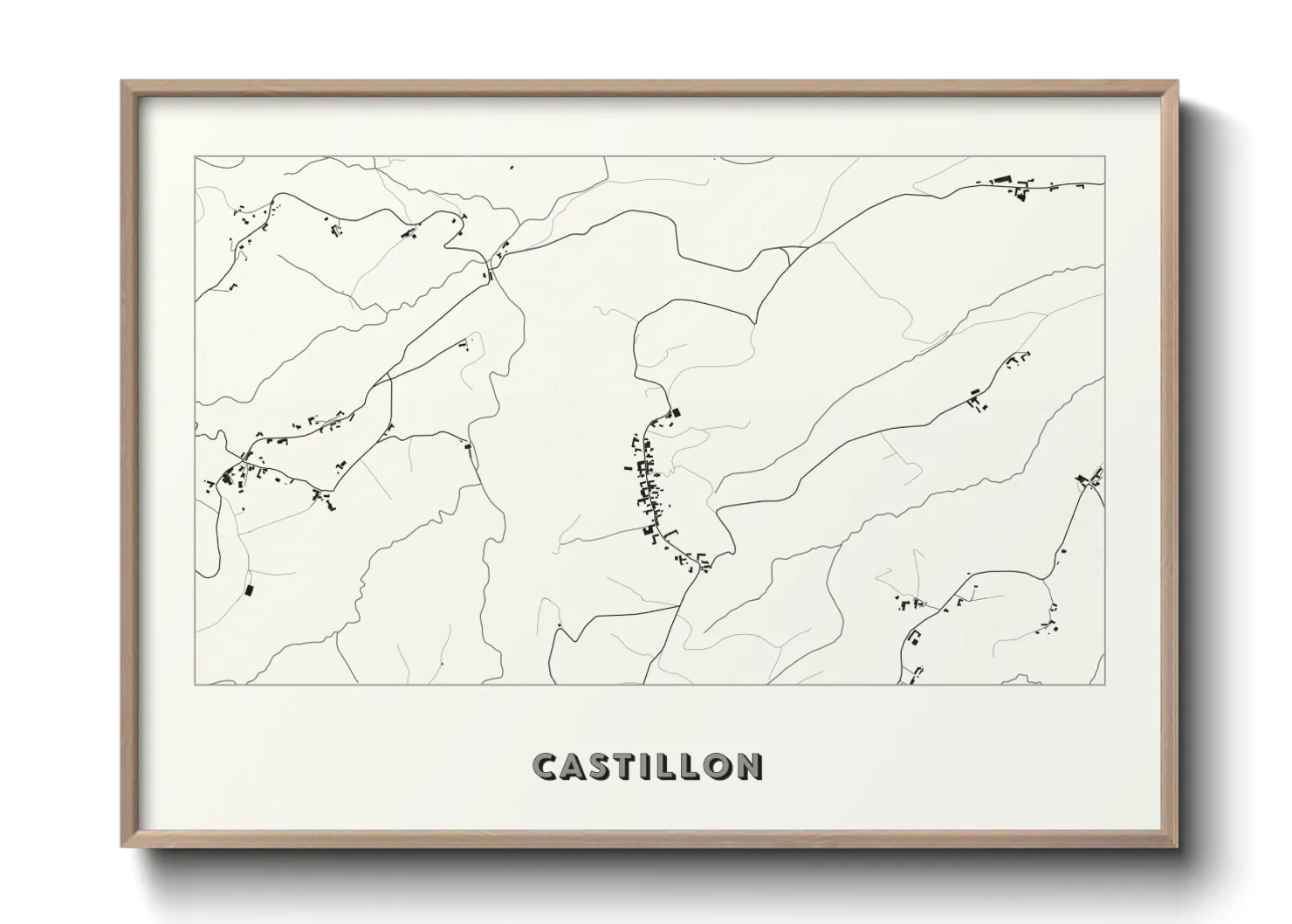 Une affiche de carte sur Castillon