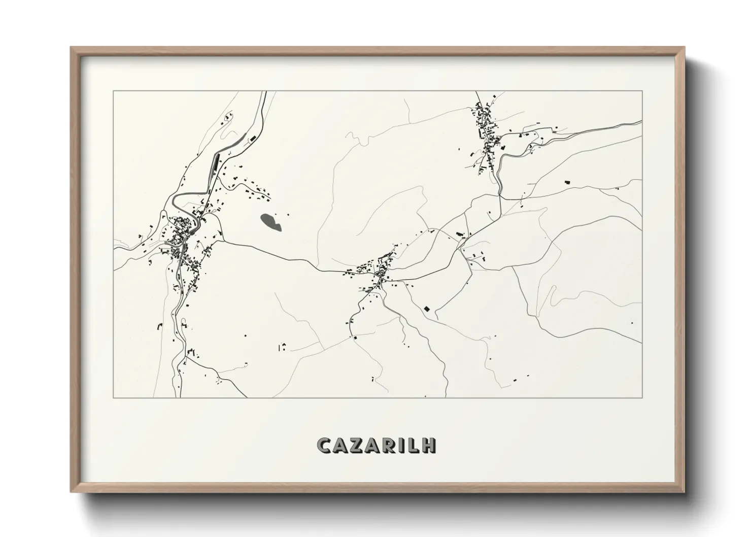 Une affiche de carte sur Cazarilh