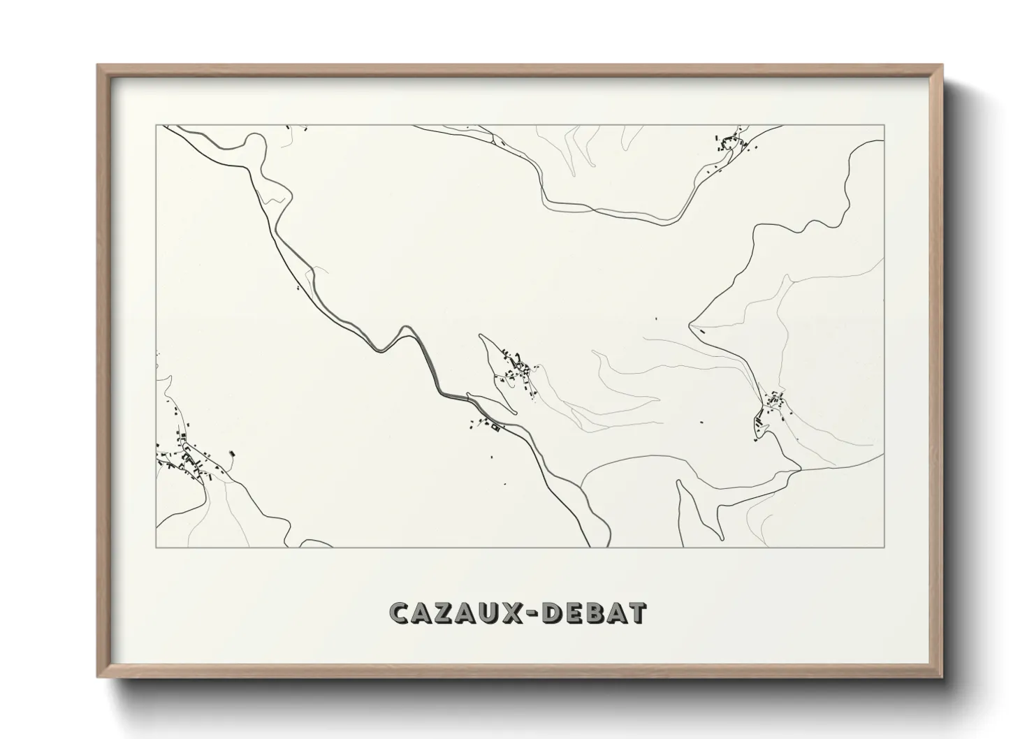 Une affiche de carte sur Cazaux-Debat