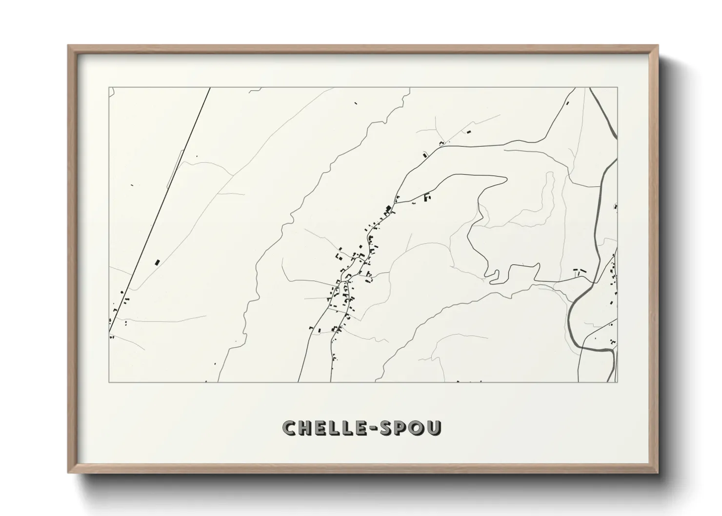 Une affiche de carte sur Chelle-Spou