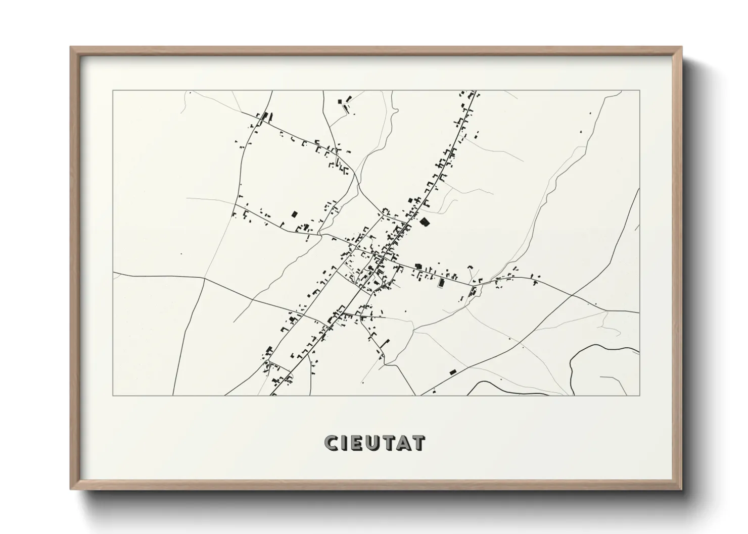 Une affiche de carte sur Cieutat