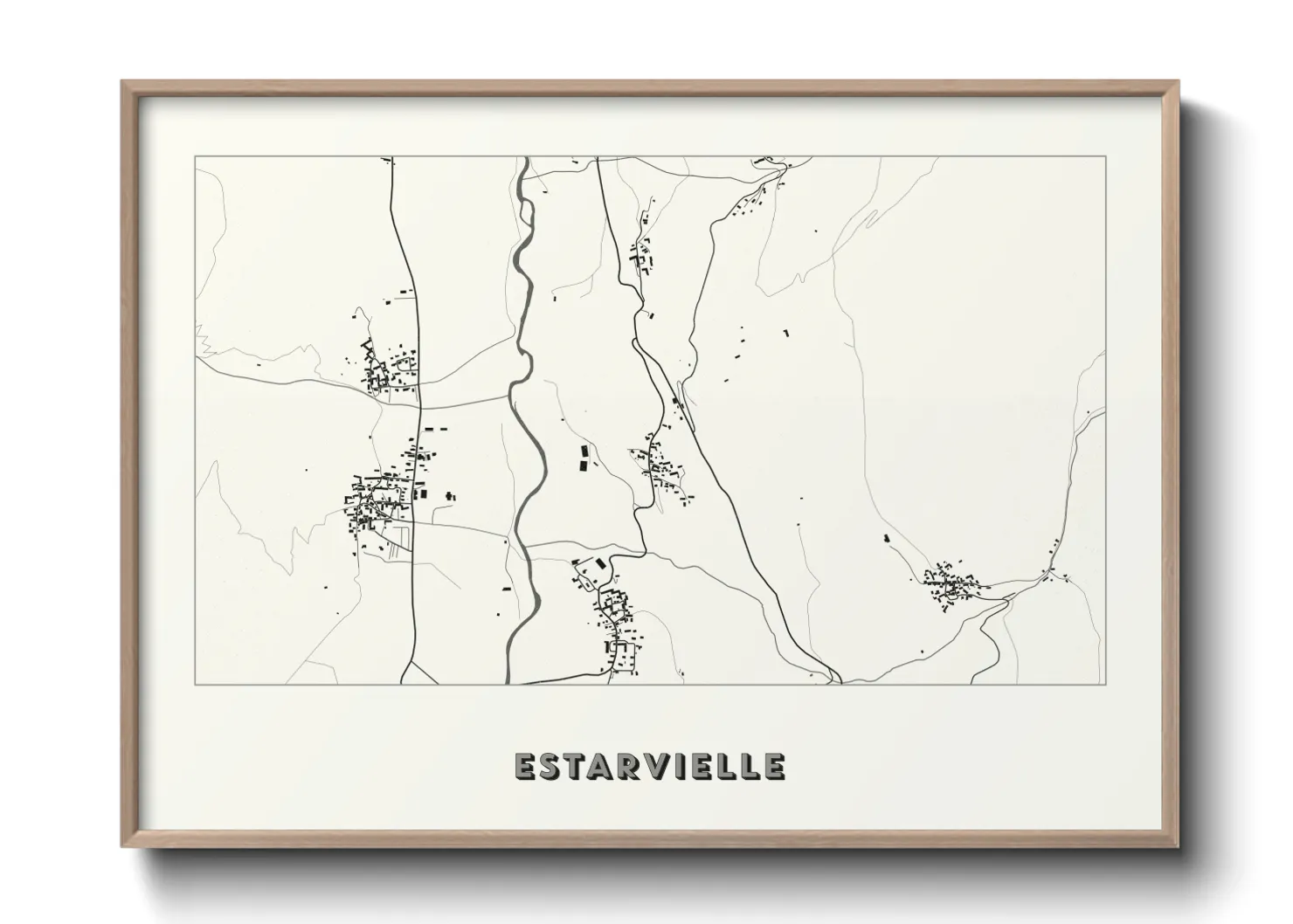 Une affiche de carte sur Estarvielle