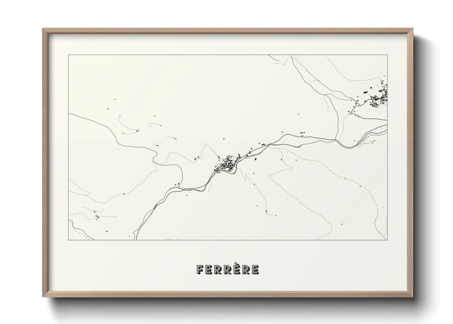 Une affiche de carte sur Ferrère