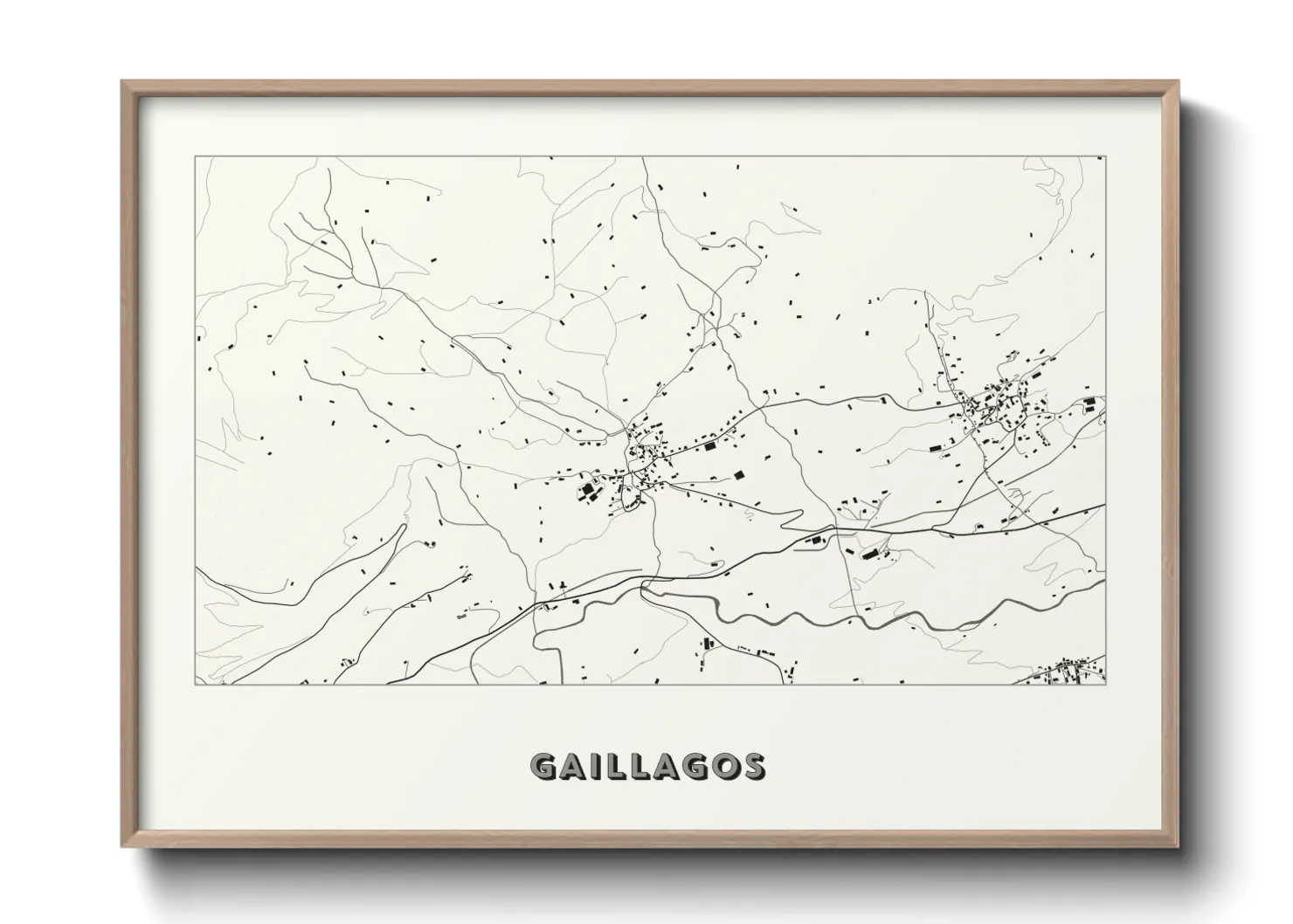 Une affiche de carte sur Gaillagos