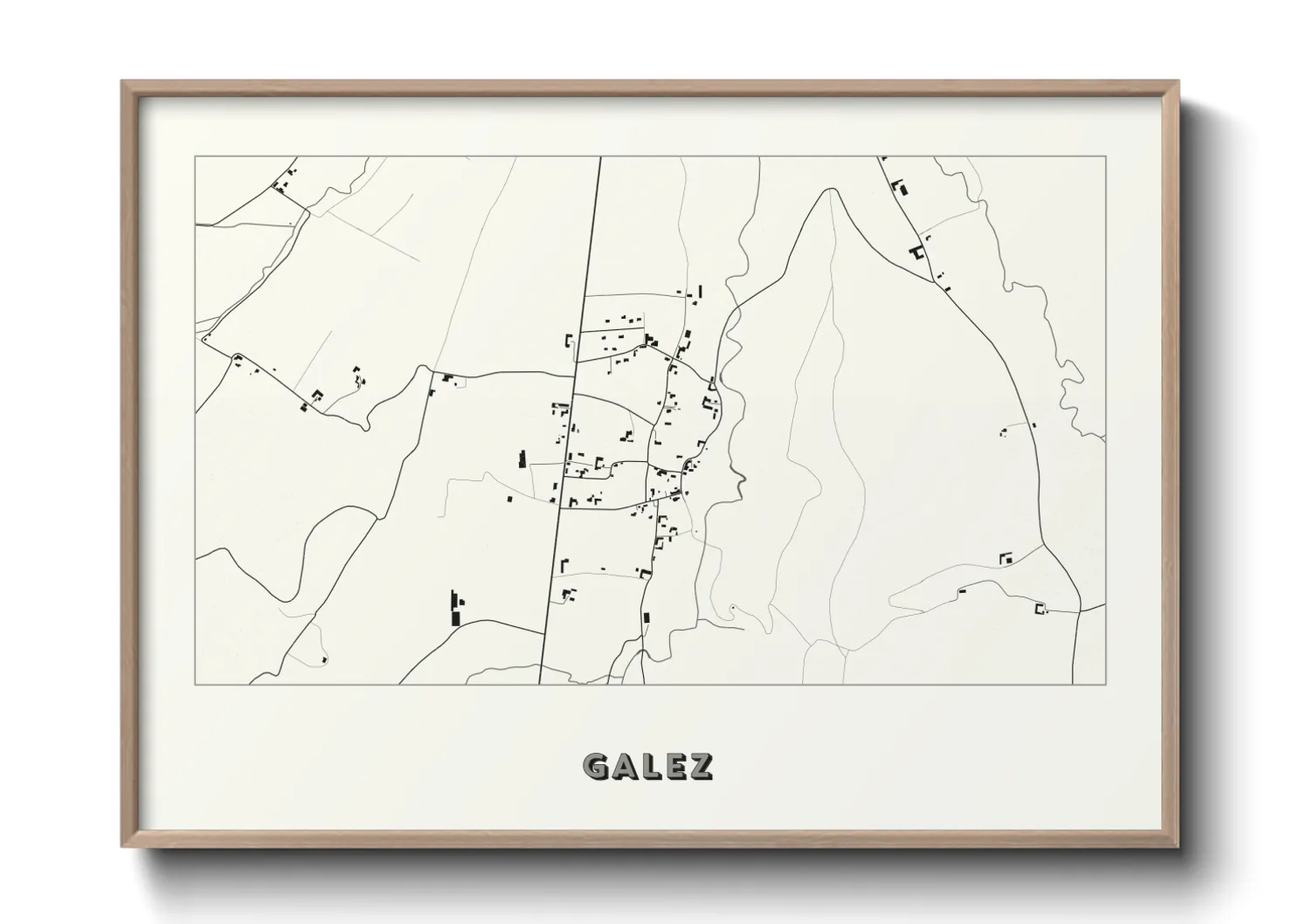 Une affiche de carte sur Galez