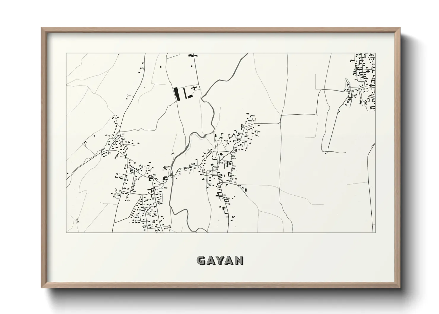 Une affiche de carte sur Gayan
