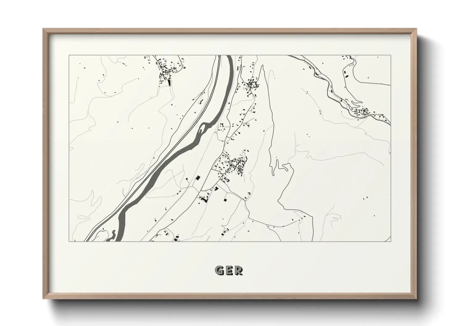 Une affiche de carte sur Ger