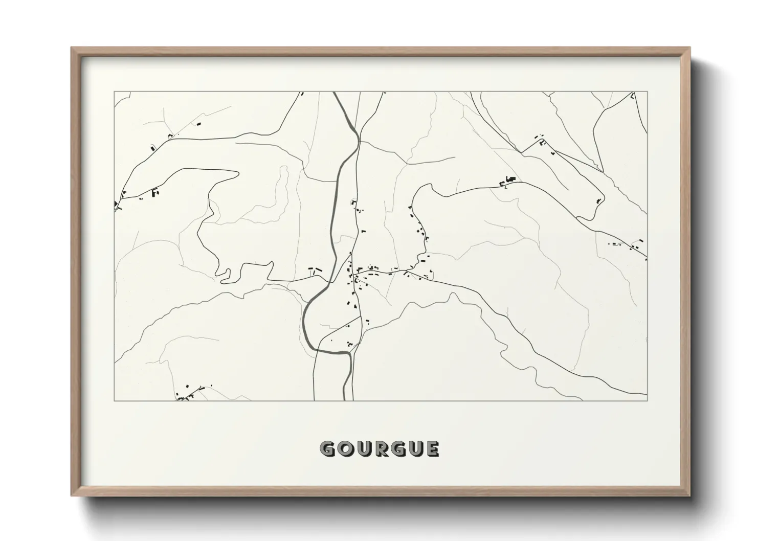 Une affiche de carte sur Gourgue