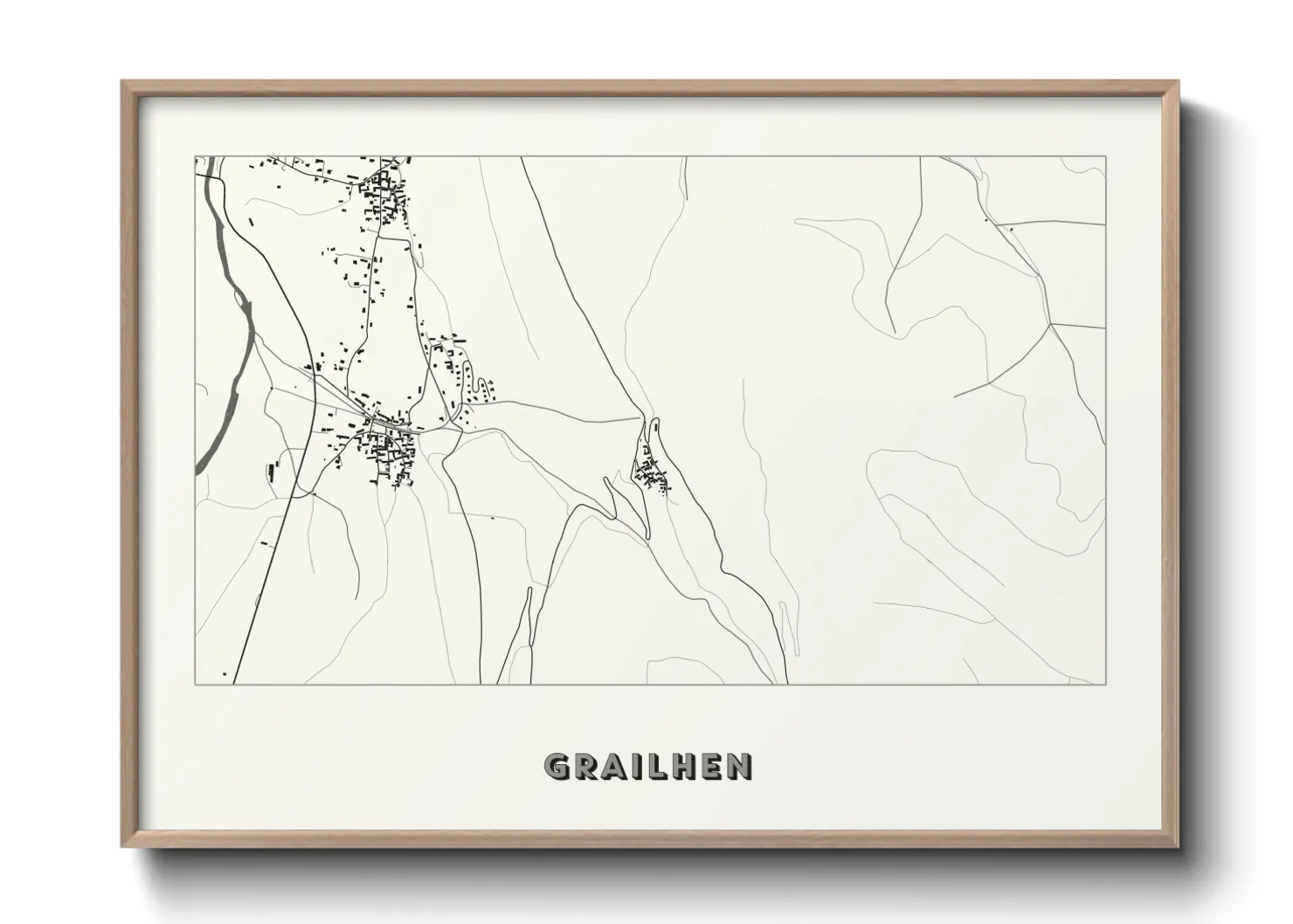 Une affiche de carte sur Grailhen