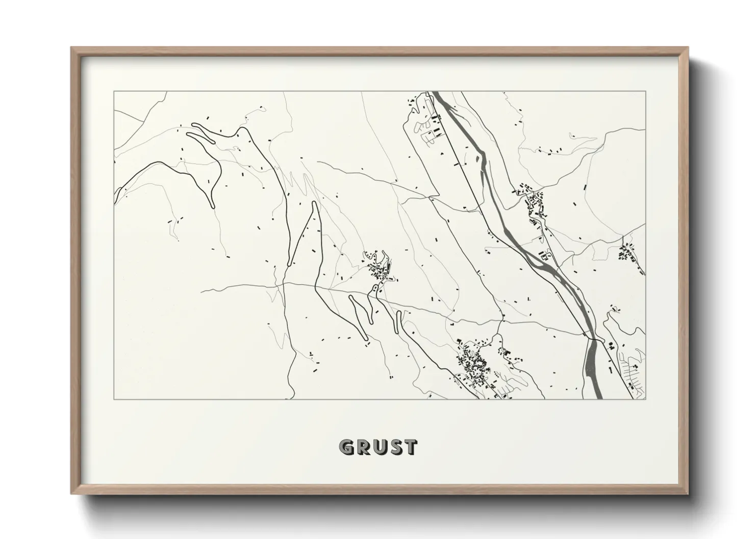 Une affiche de carte sur Grust