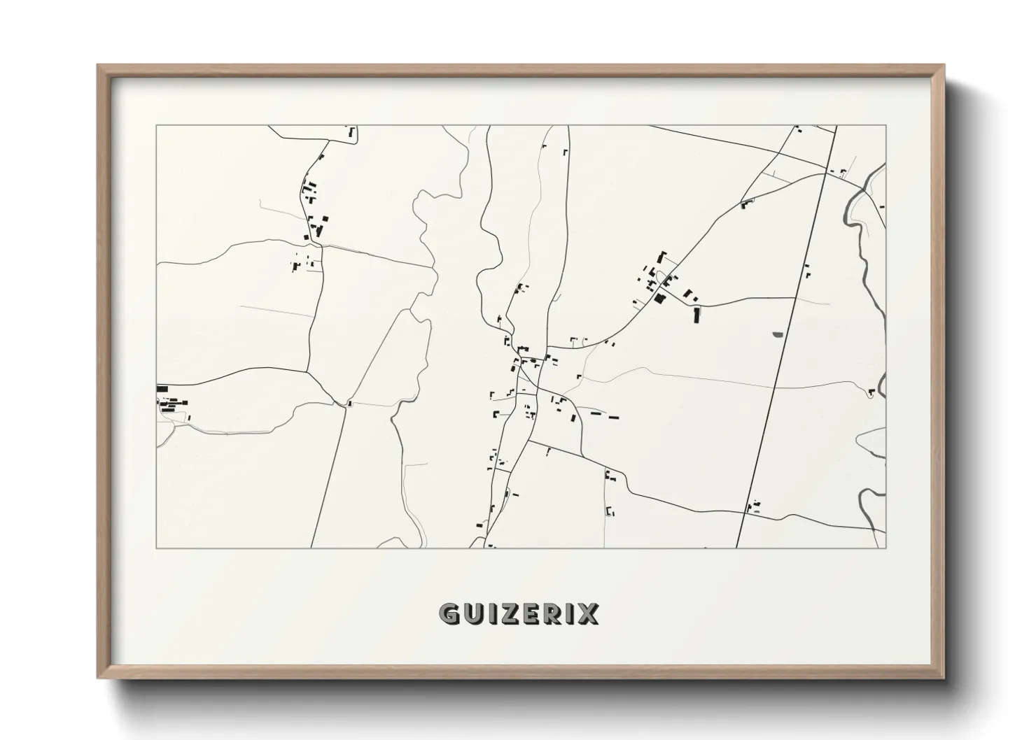 Une affiche de carte sur Guizerix