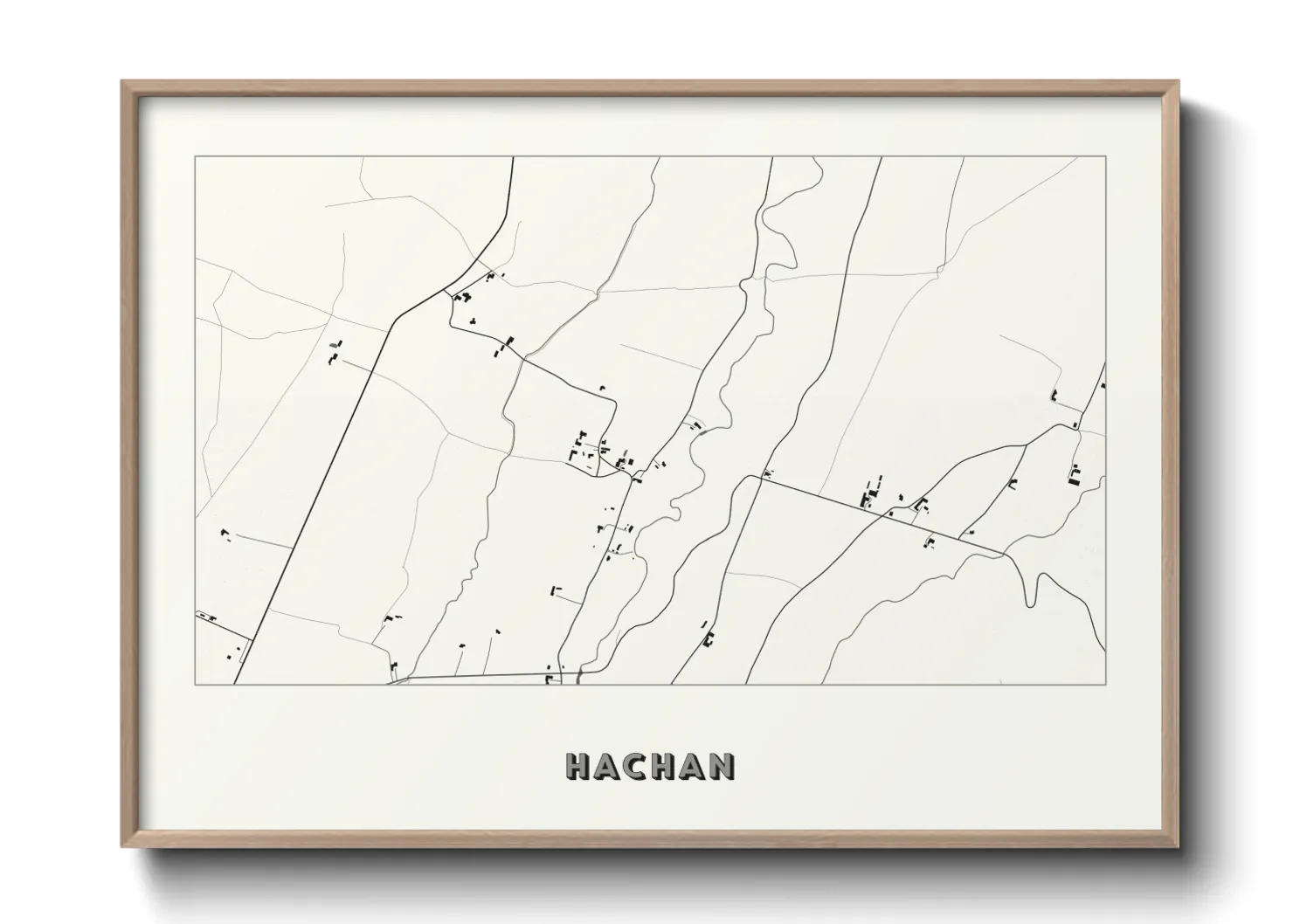 Une affiche de carte sur Hachan