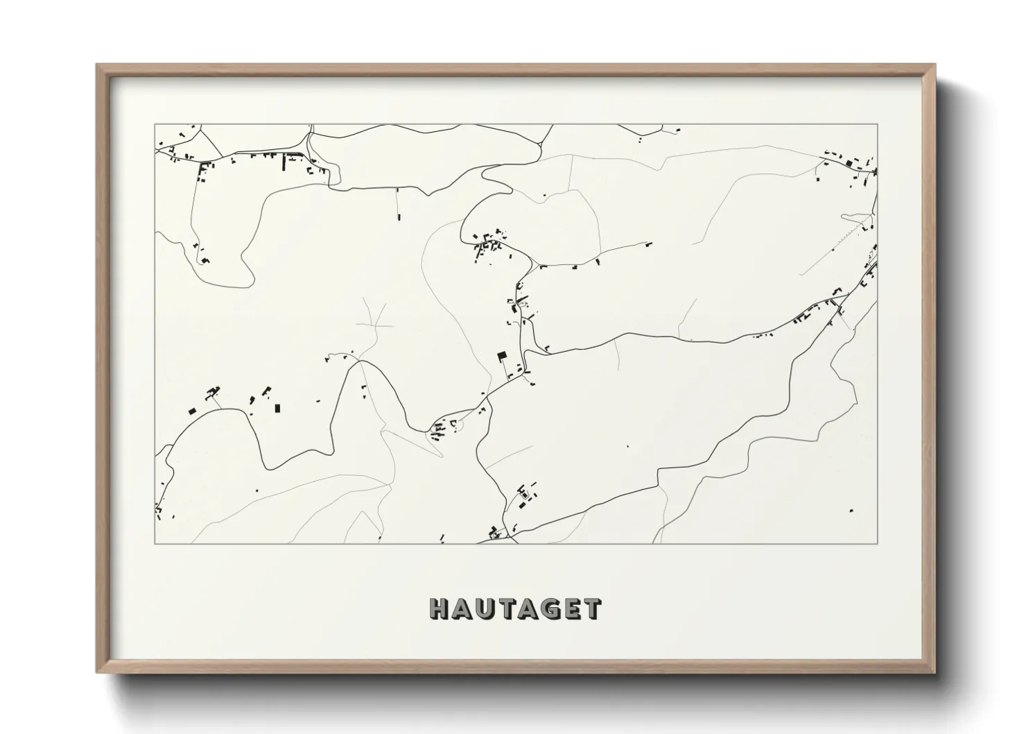 Une affiche de carte sur Hautaget