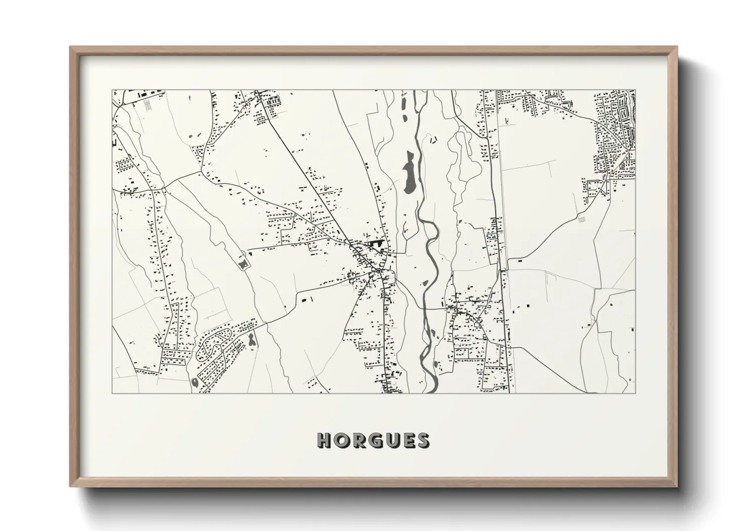 Une affiche de carte sur Horgues