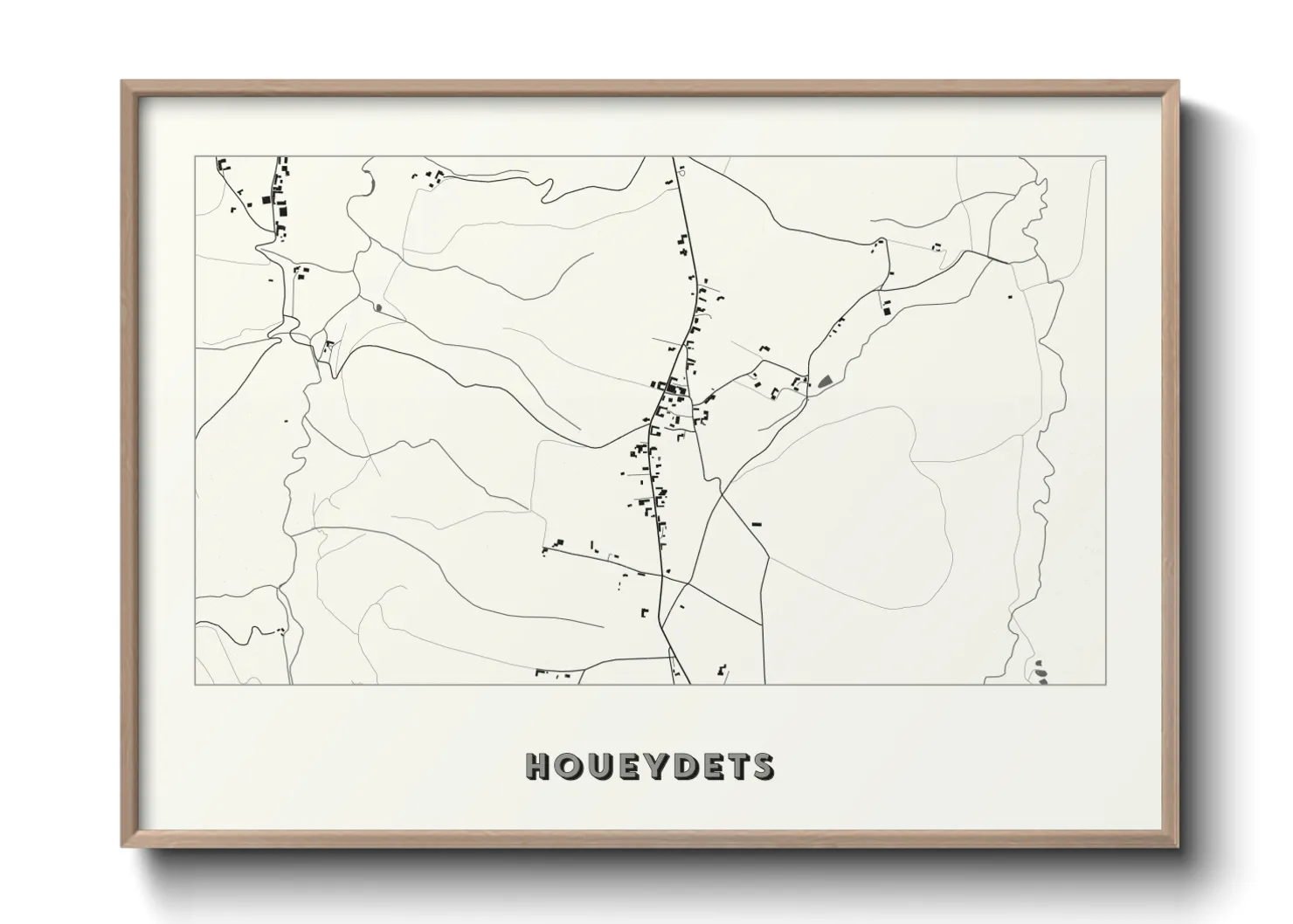 Une affiche de carte sur Houeydets