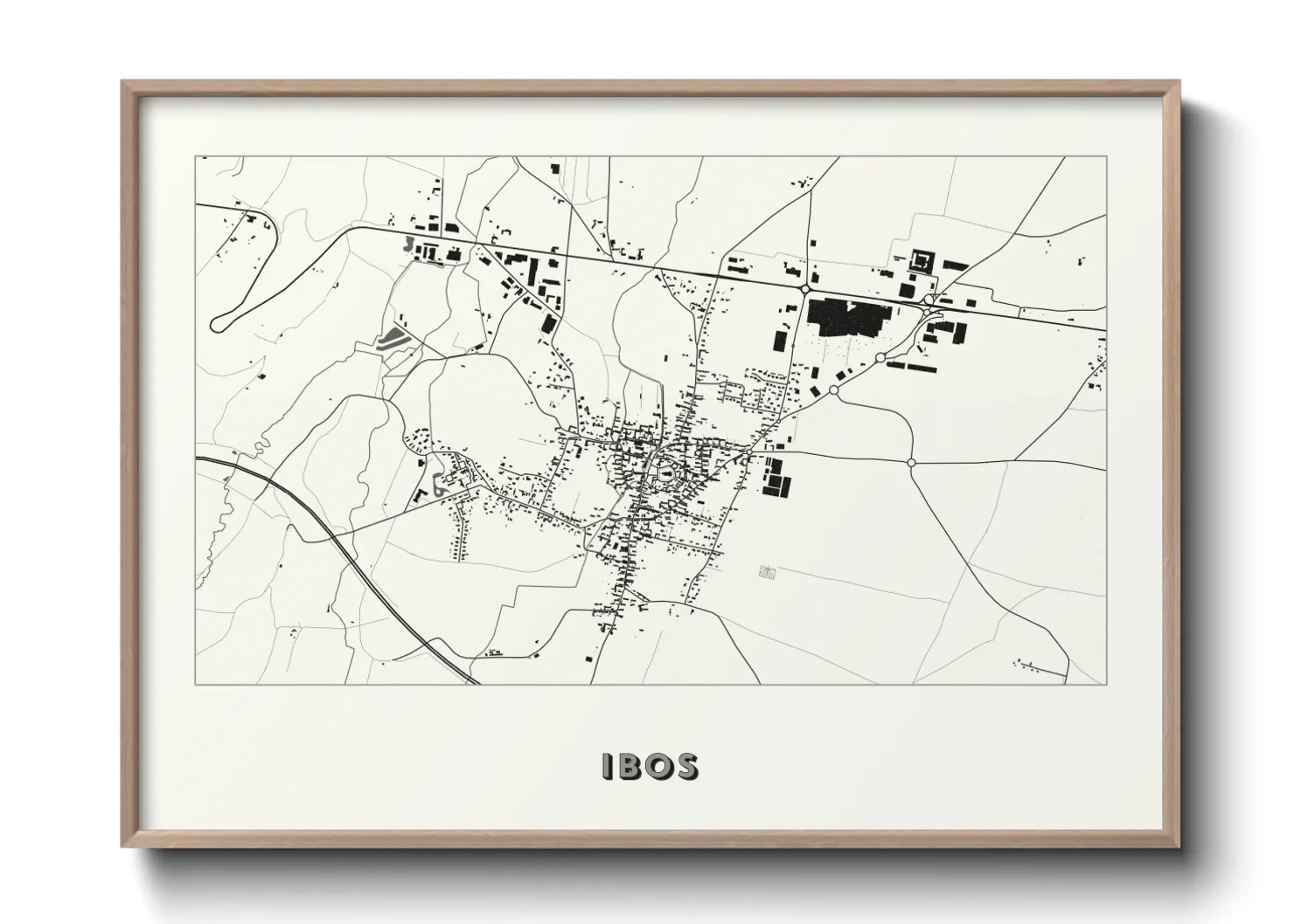 Une affiche de carte sur Ibos