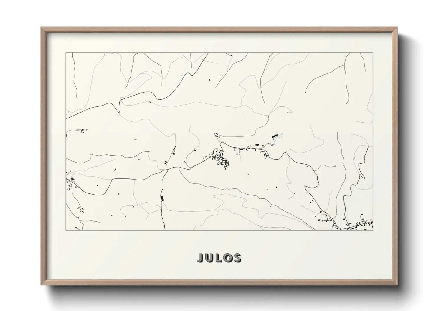 Une affiche de carte sur Julos