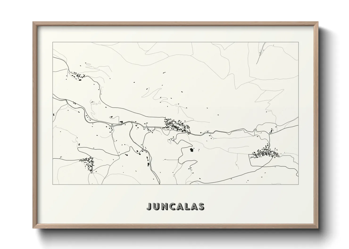 Une affiche de carte sur Juncalas