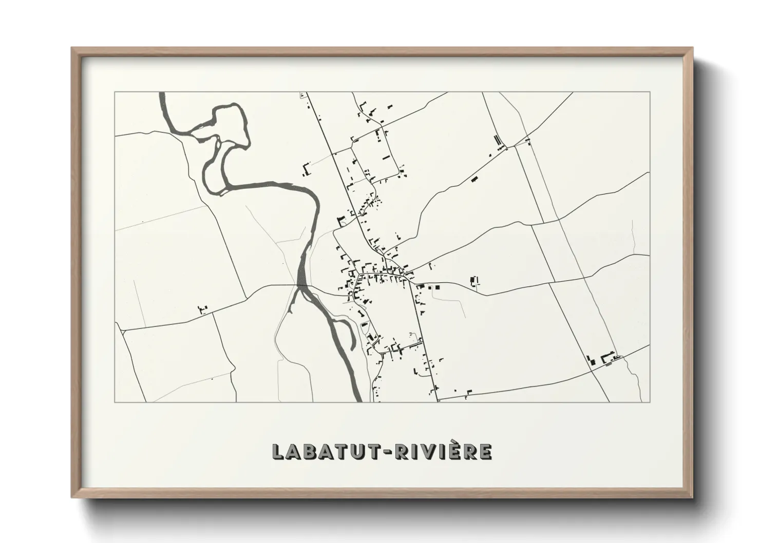 Une affiche de carte sur Labatut-Rivière