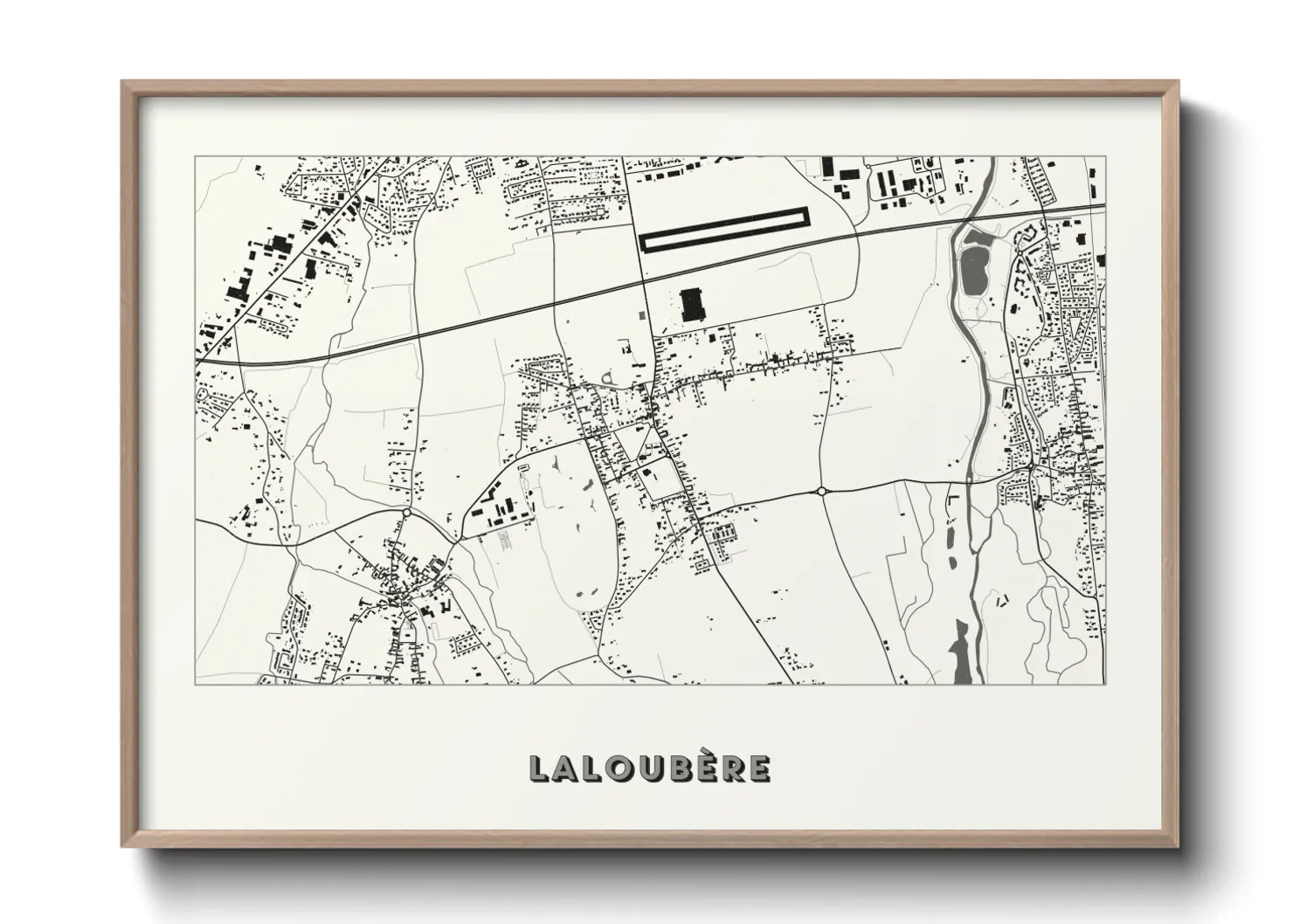 Une affiche de carte sur Laloubère
