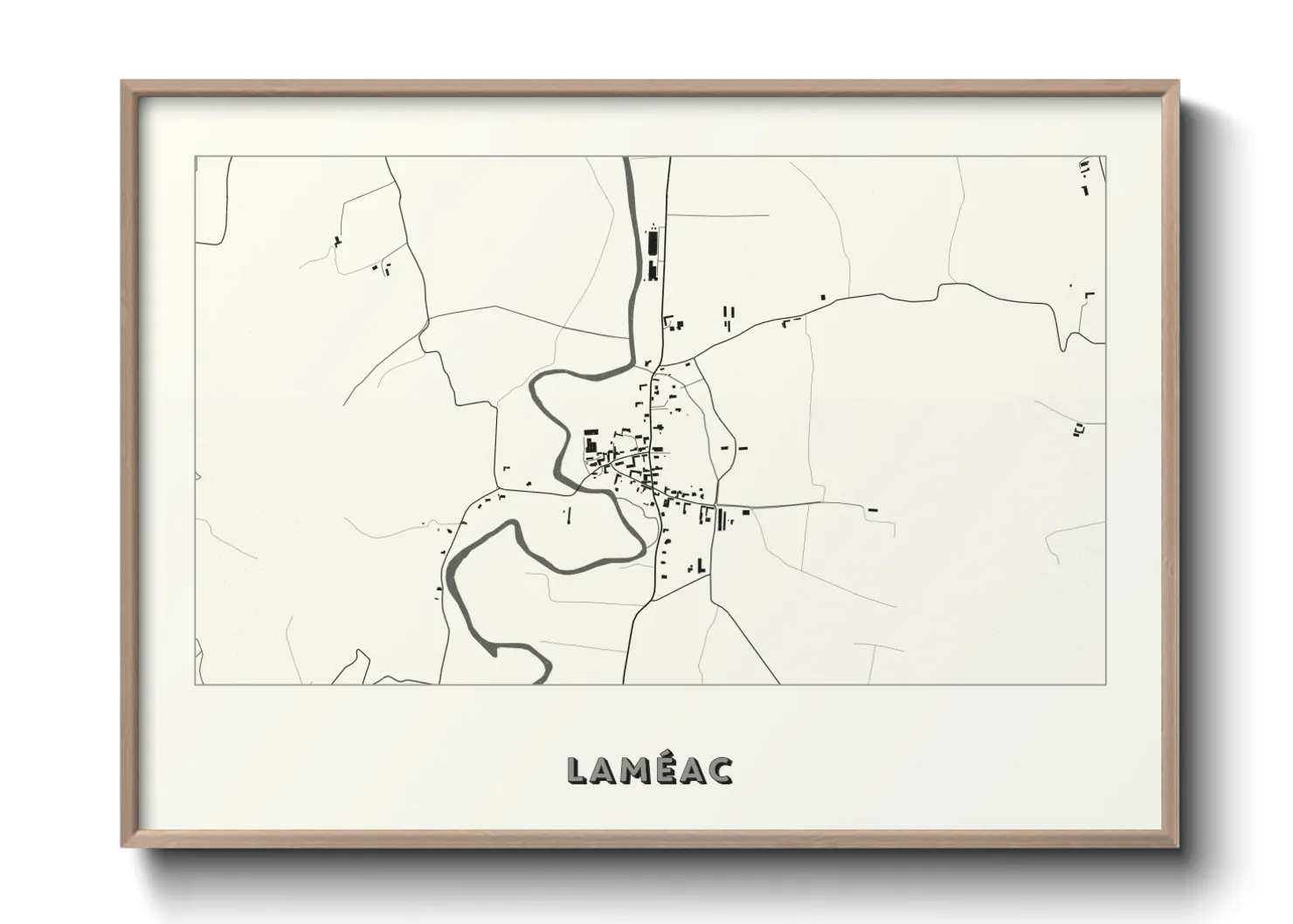 Une affiche de carte sur Laméac