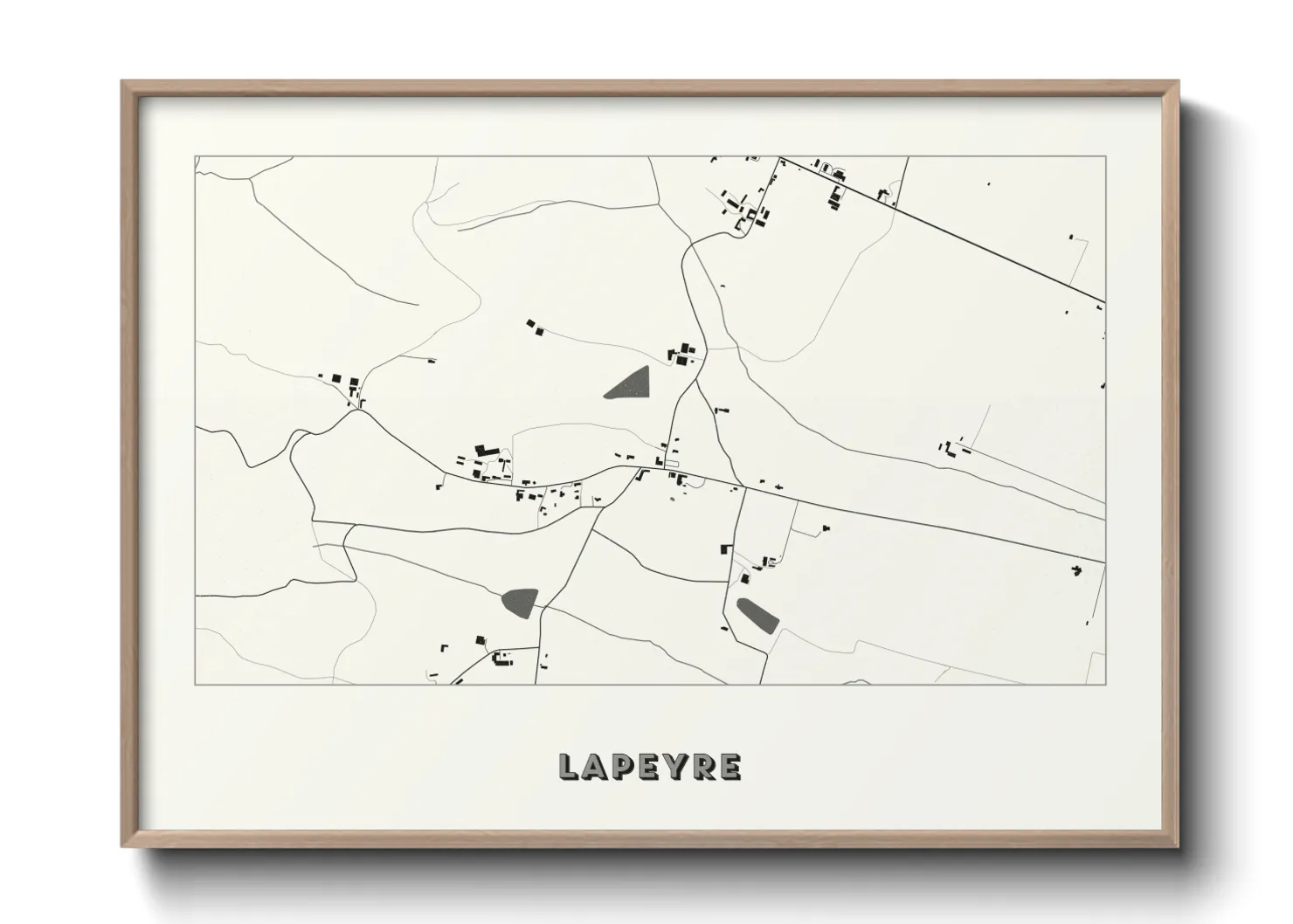 Une affiche de carte sur Lapeyre