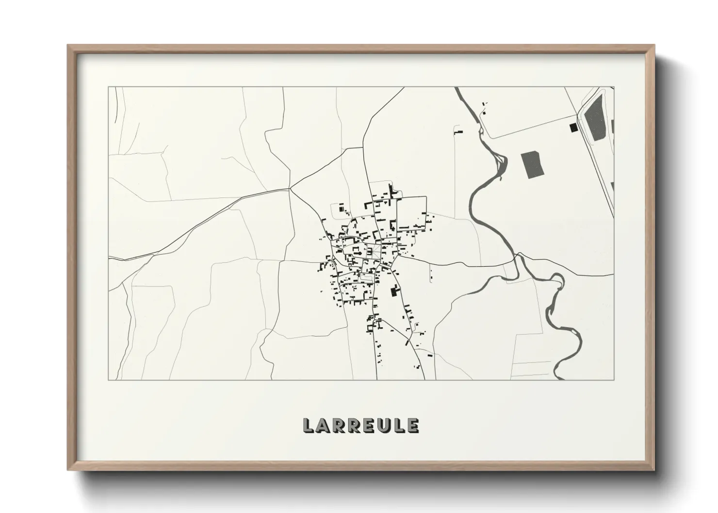 Une affiche de carte sur Larreule