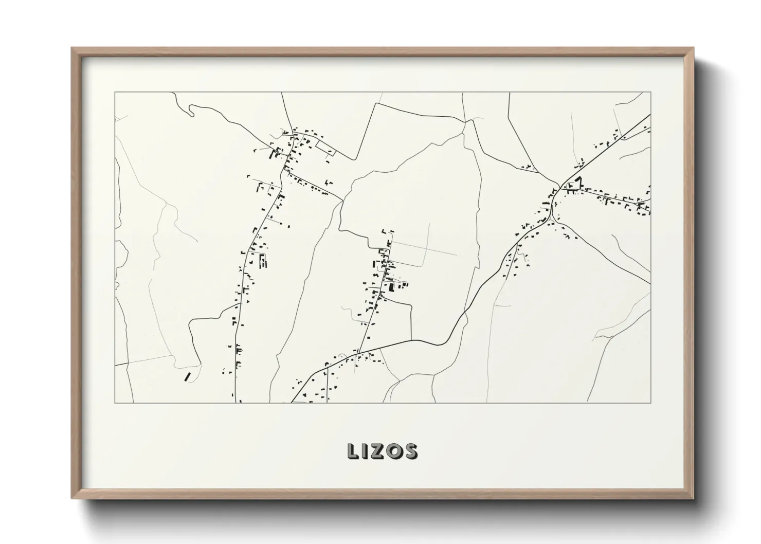 Une affiche de carte sur Lizos