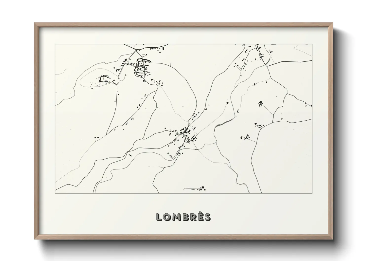 Une affiche de carte sur Lombrès