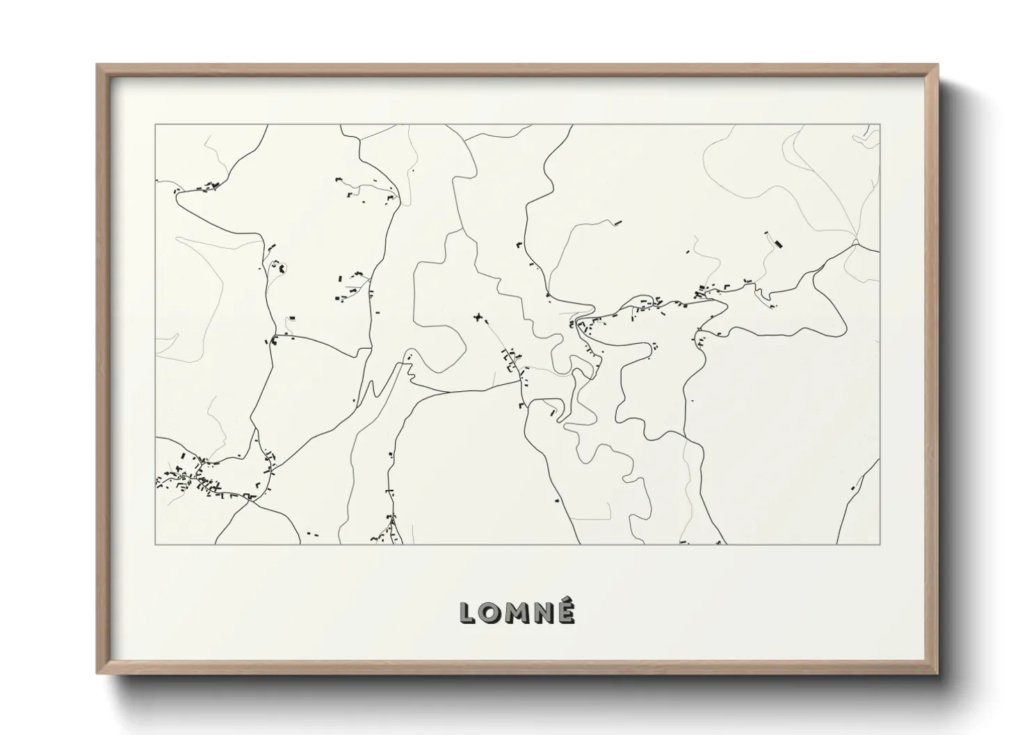 Une affiche de carte sur Lomné