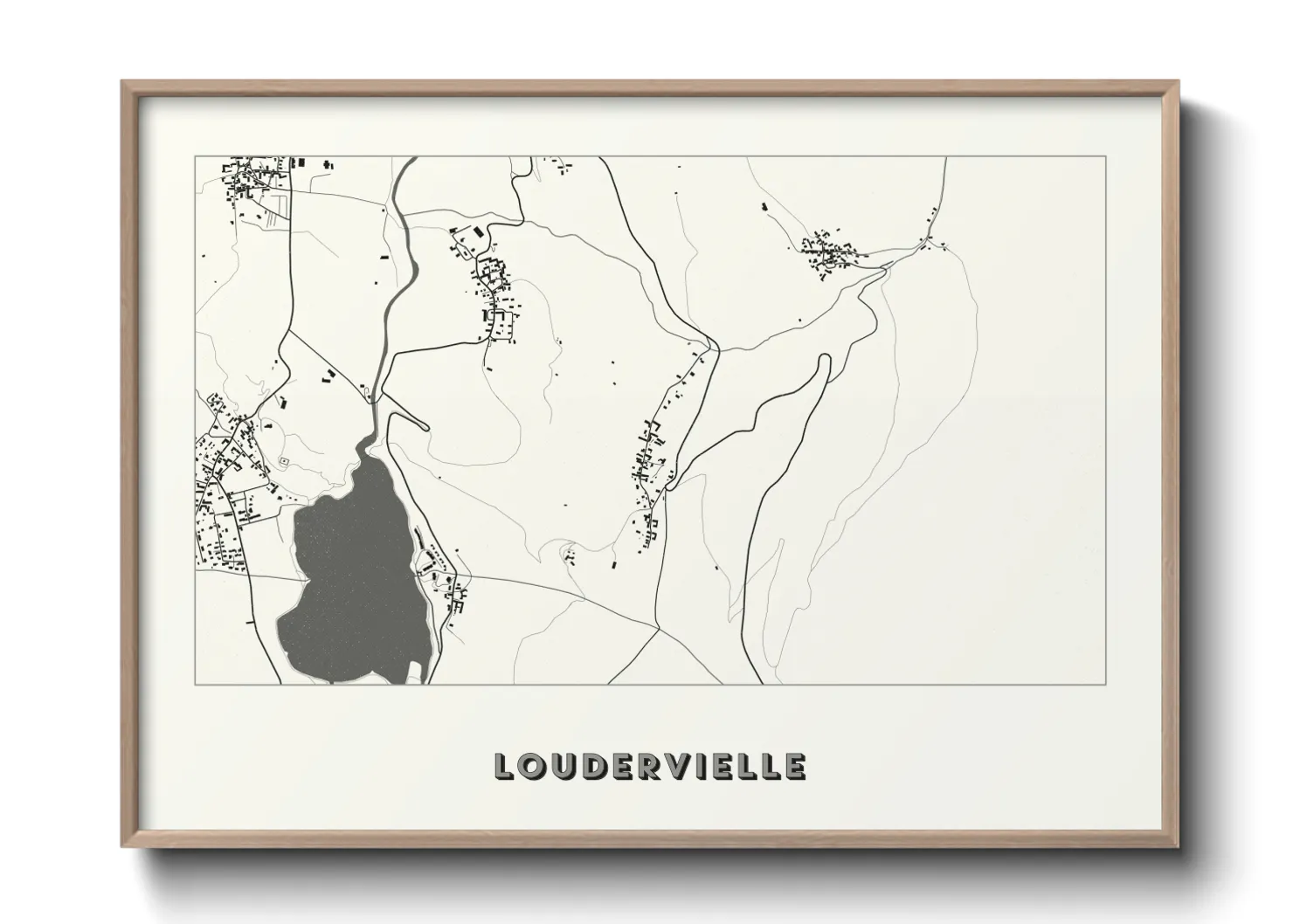 Une affiche de carte sur Loudervielle
