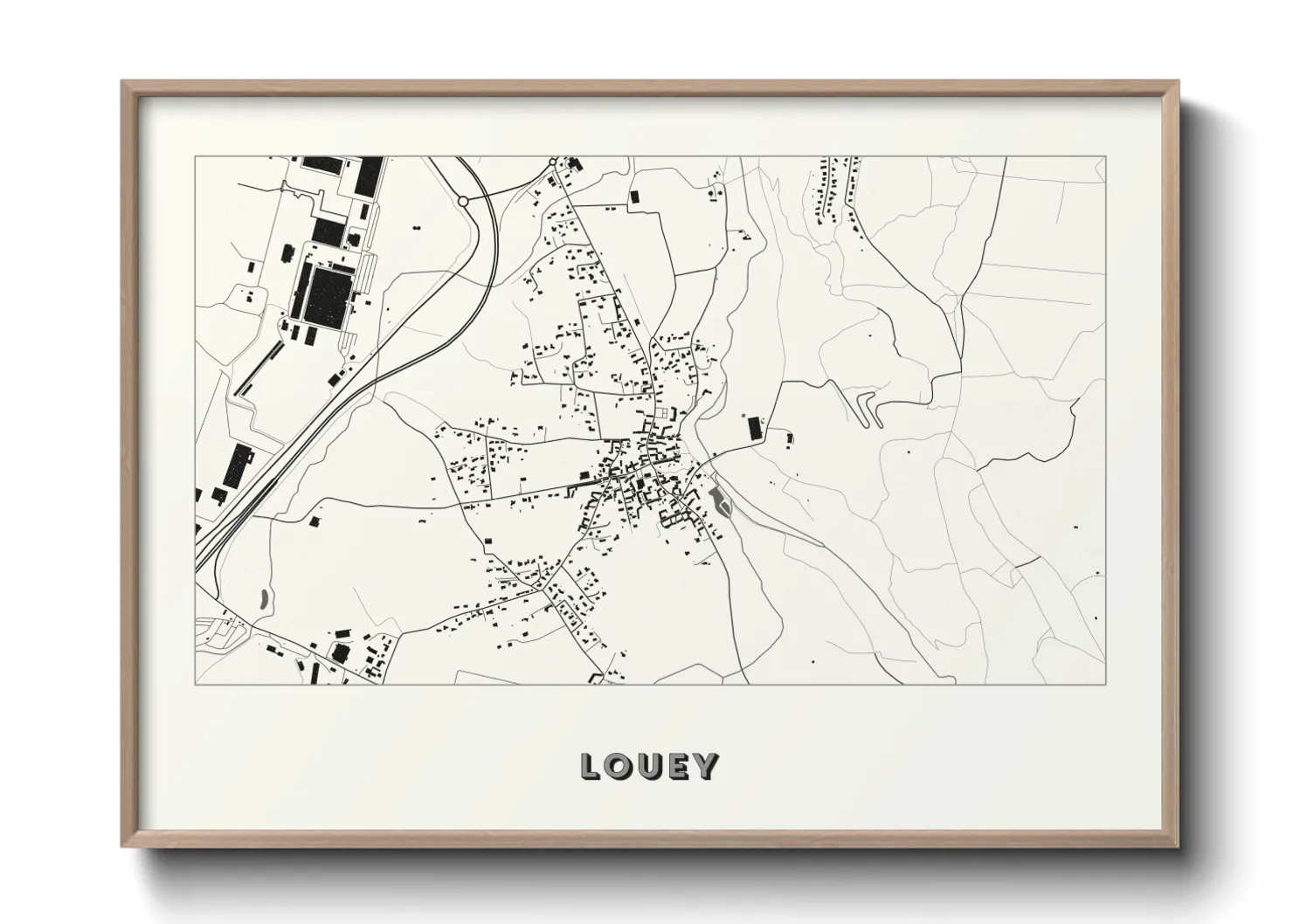 Une affiche de carte sur Louey