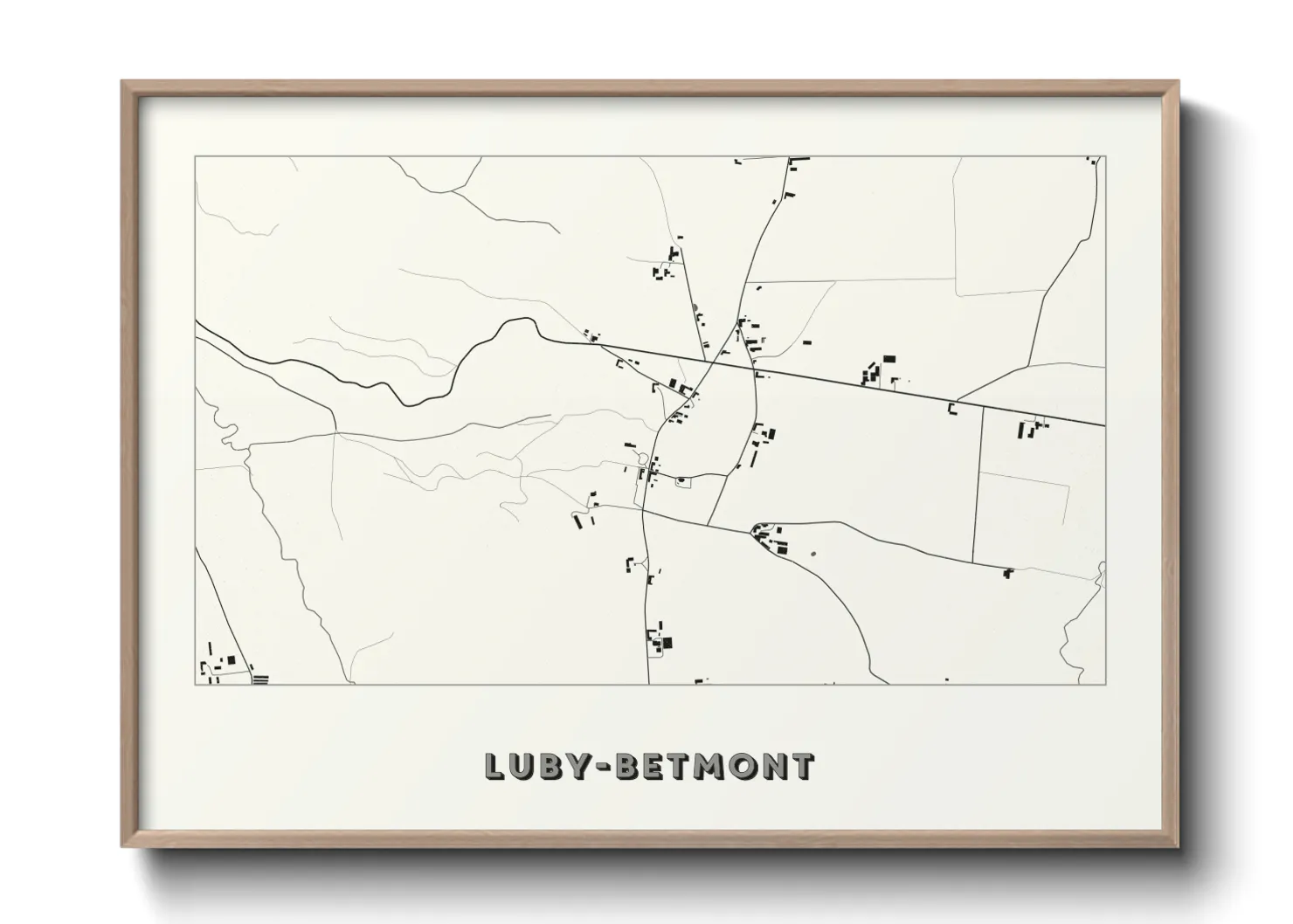 Une affiche de carte sur Luby-Betmont