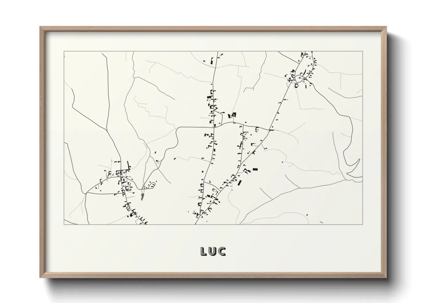 Une affiche de carte sur Luc