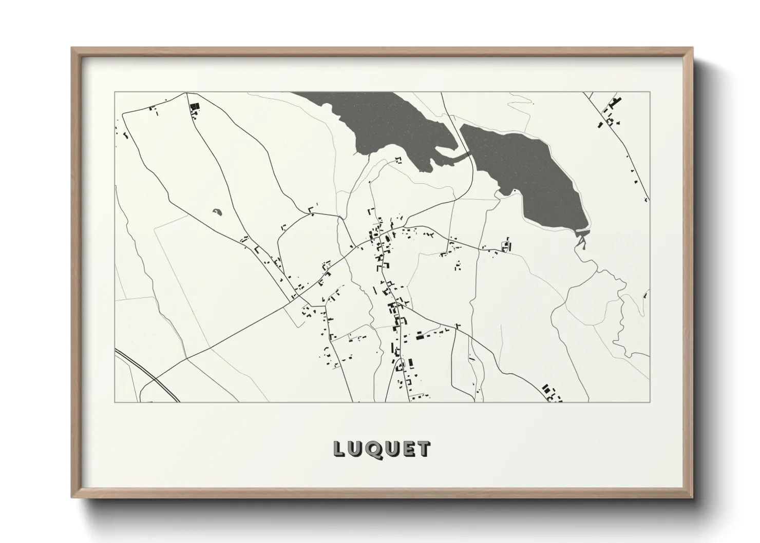 Une affiche de carte sur Luquet