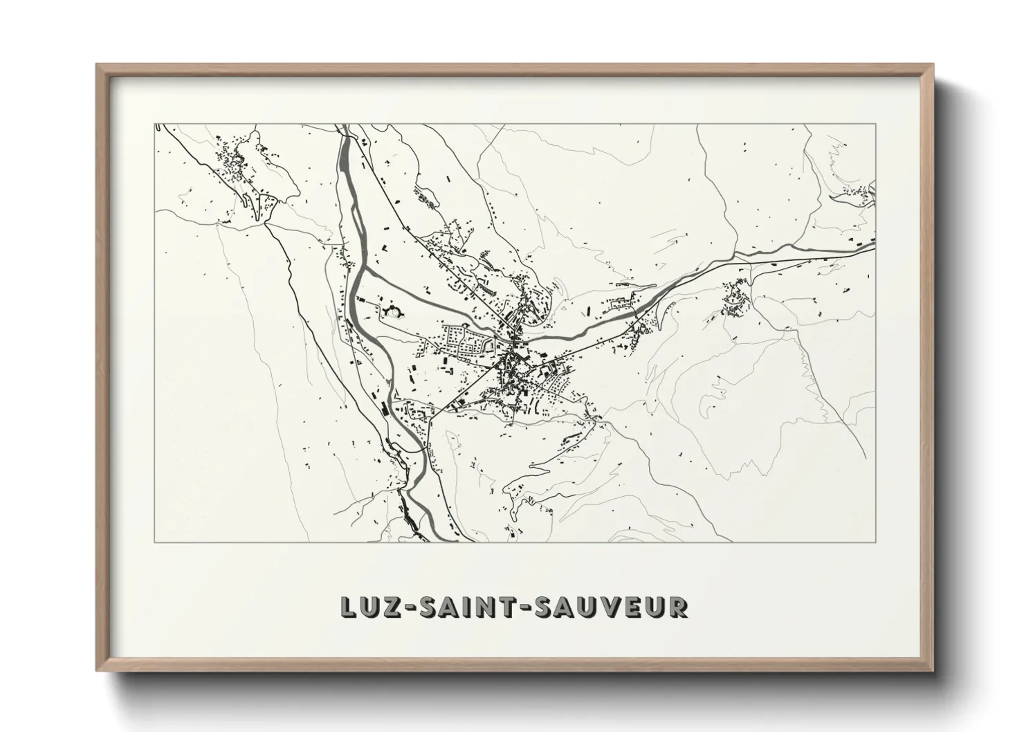 Une affiche de carte sur Luz-Saint-Sauveur