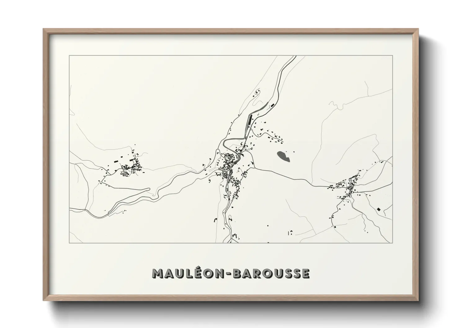 Une affiche de carte sur Mauléon-Barousse