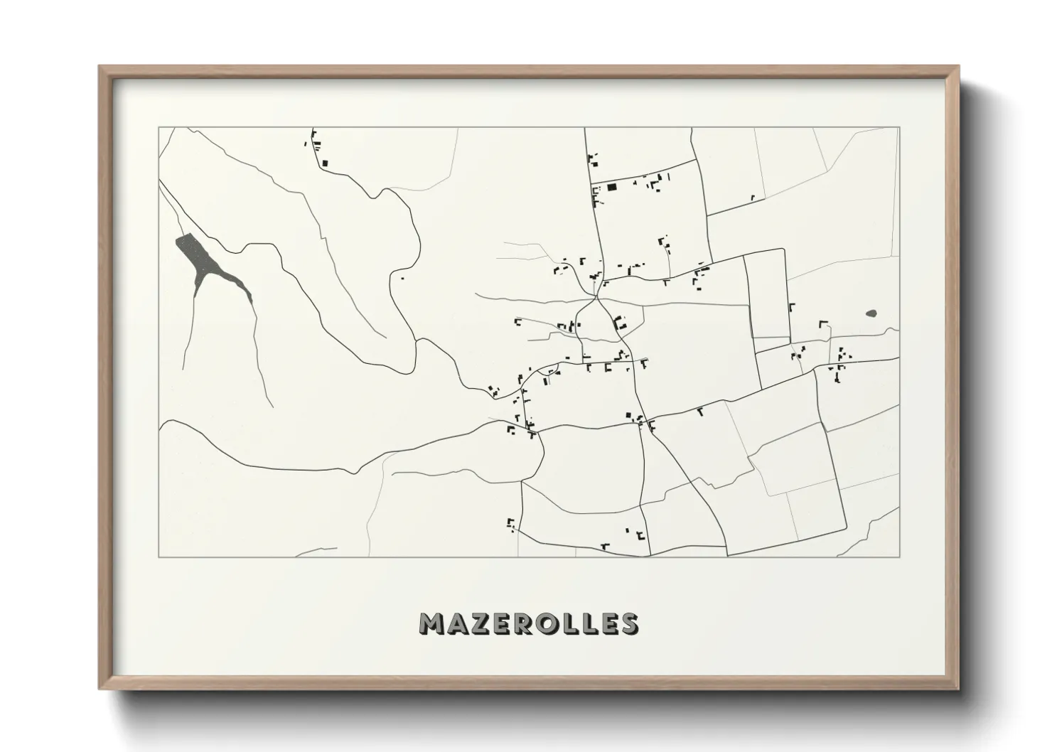 Une affiche de carte sur Mazerolles