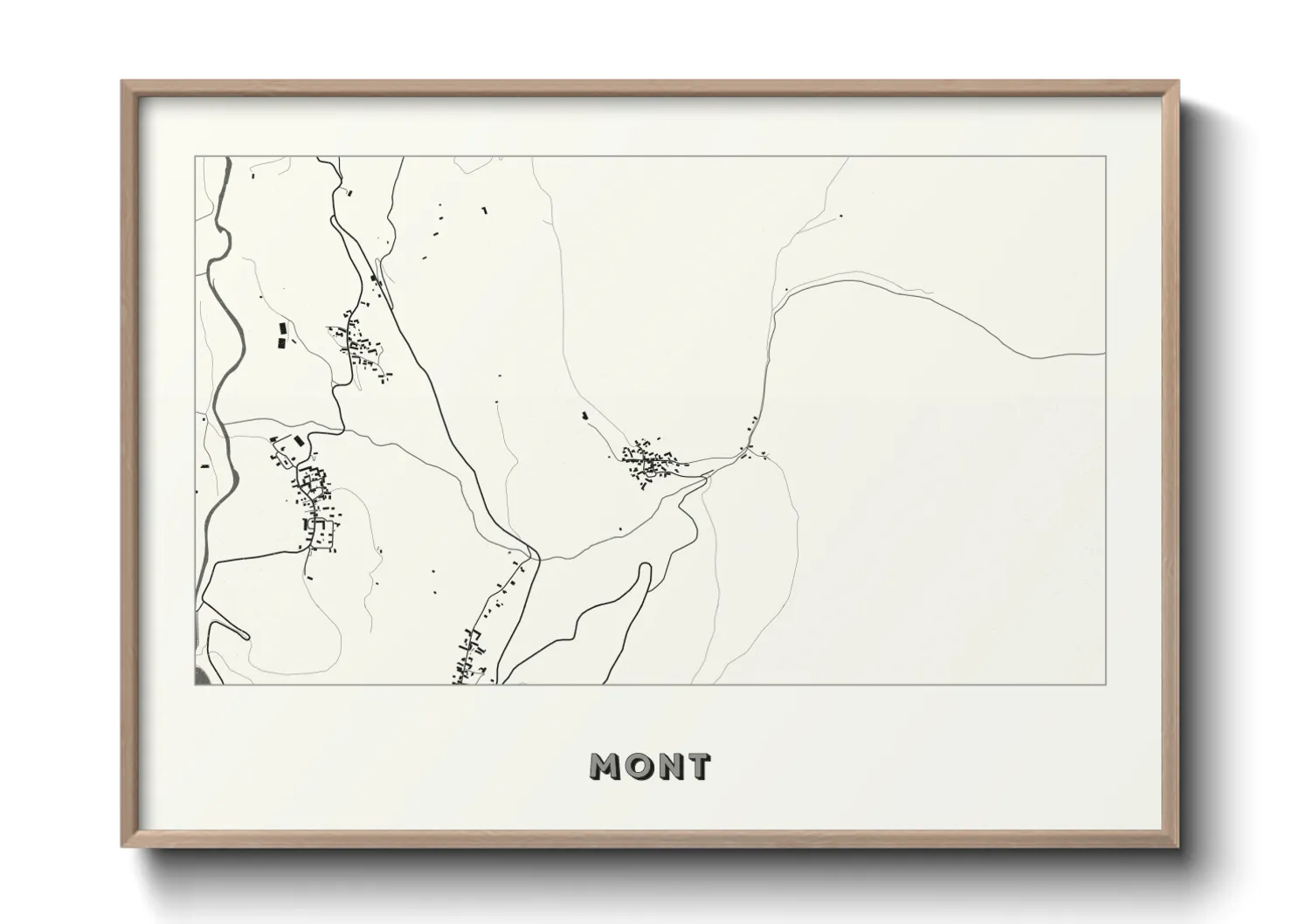 Une affiche de carte sur Mont