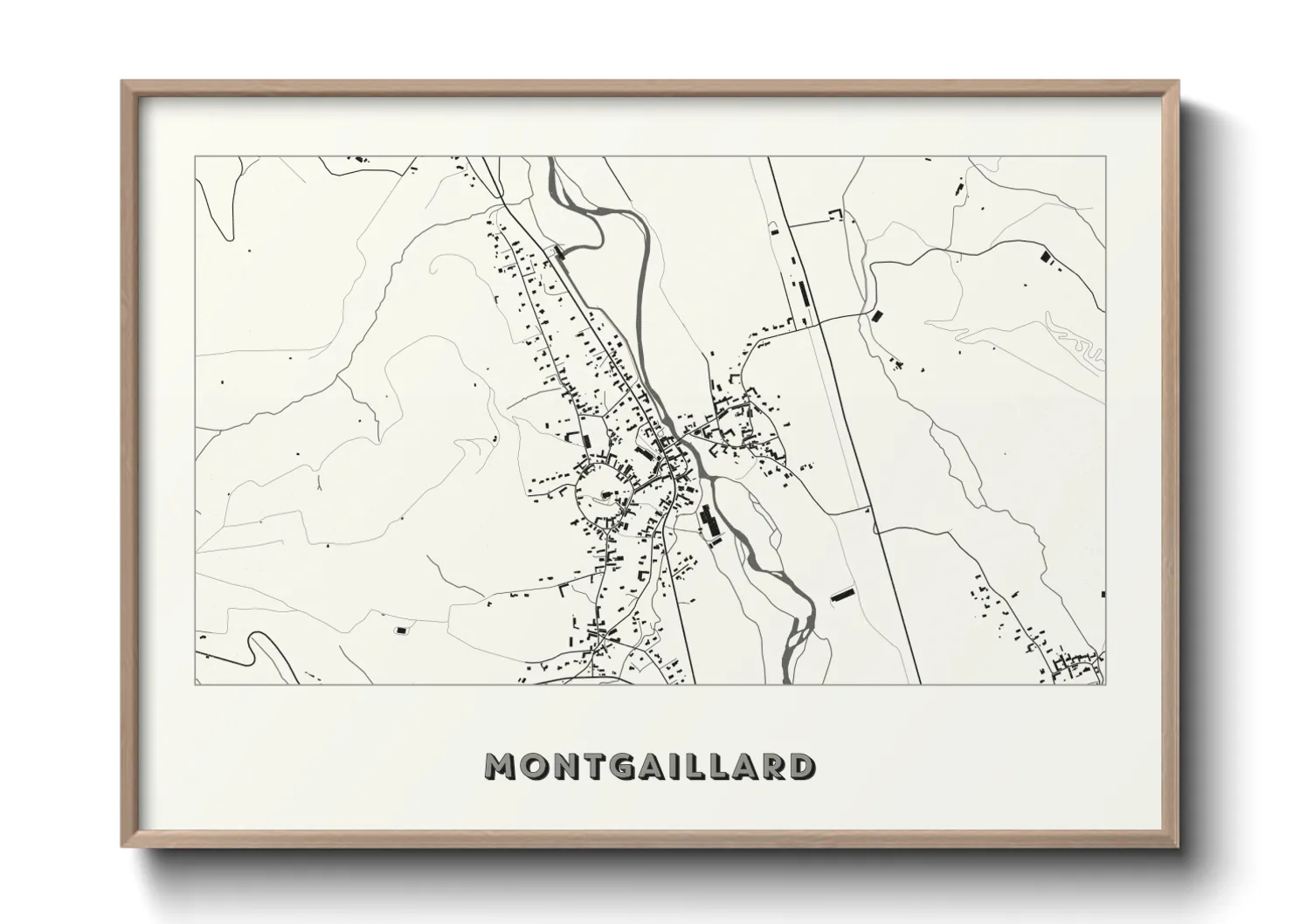 Une affiche de carte sur Montgaillard