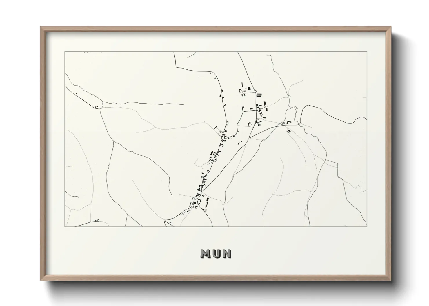 Une affiche de carte sur Mun