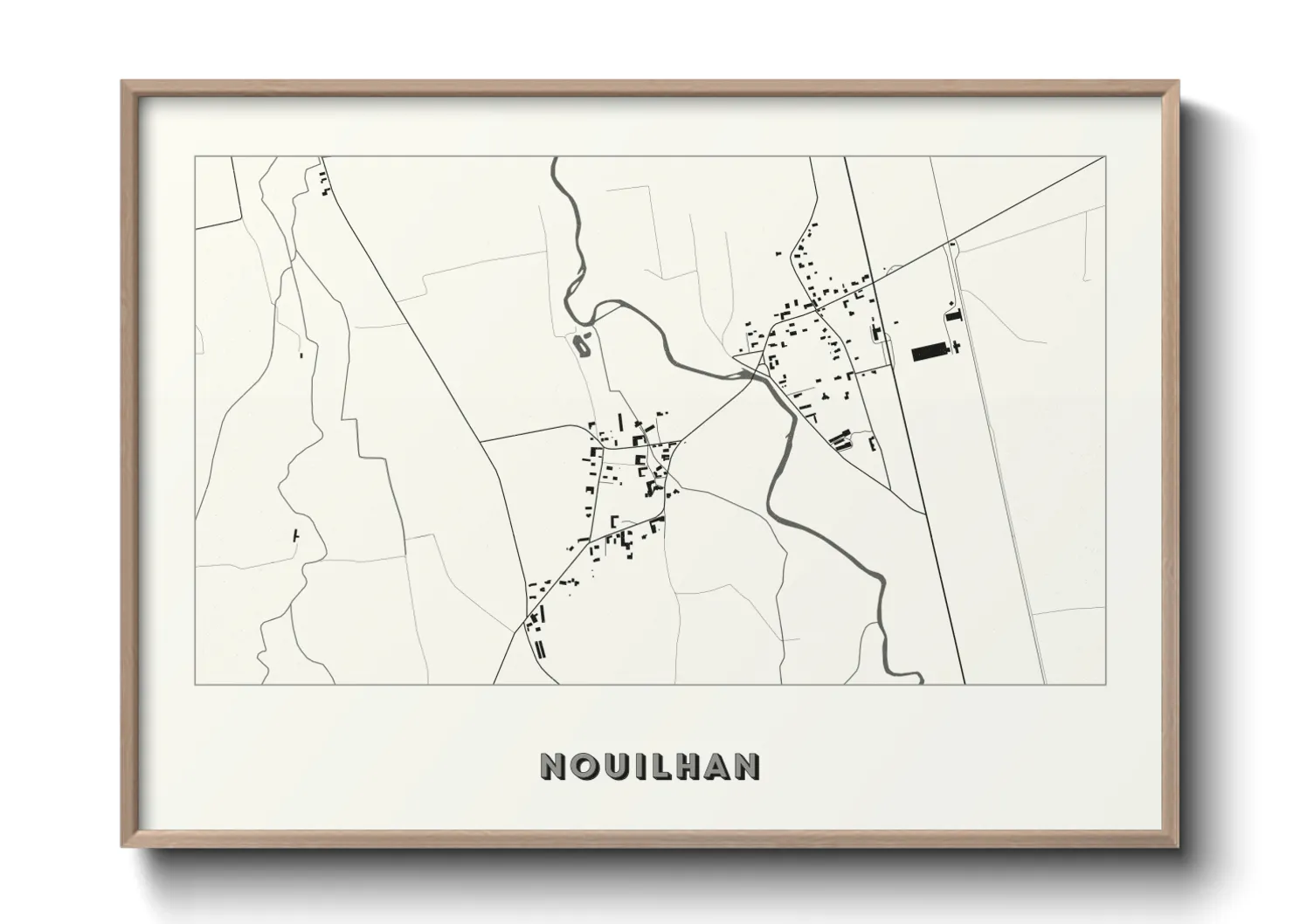 Une affiche de carte sur Nouilhan