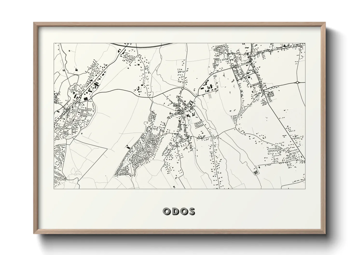 Une affiche de carte sur Odos