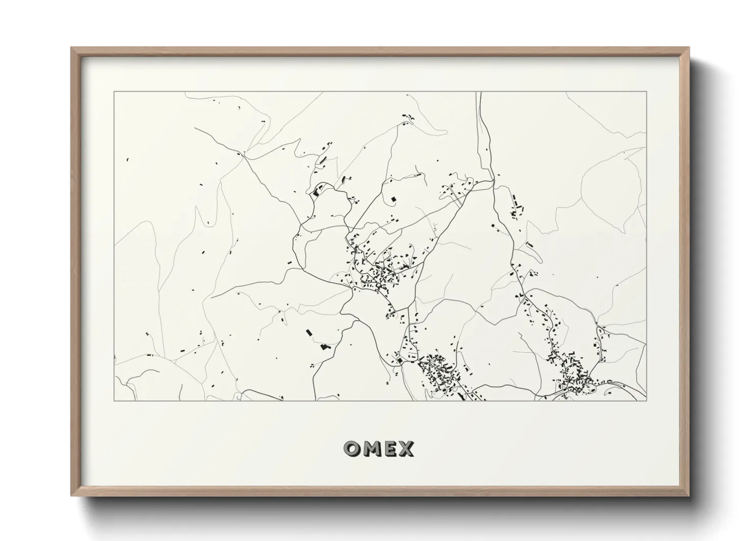 Une affiche de carte sur Omex