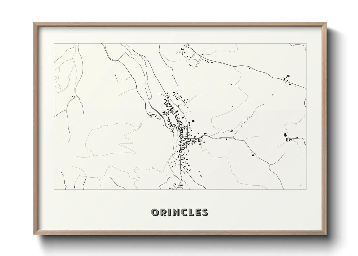 Une affiche de carte sur Orincles