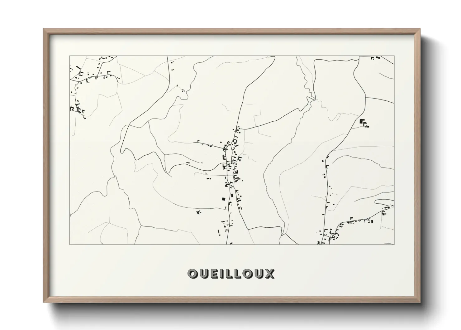 Une affiche de carte sur Oueilloux