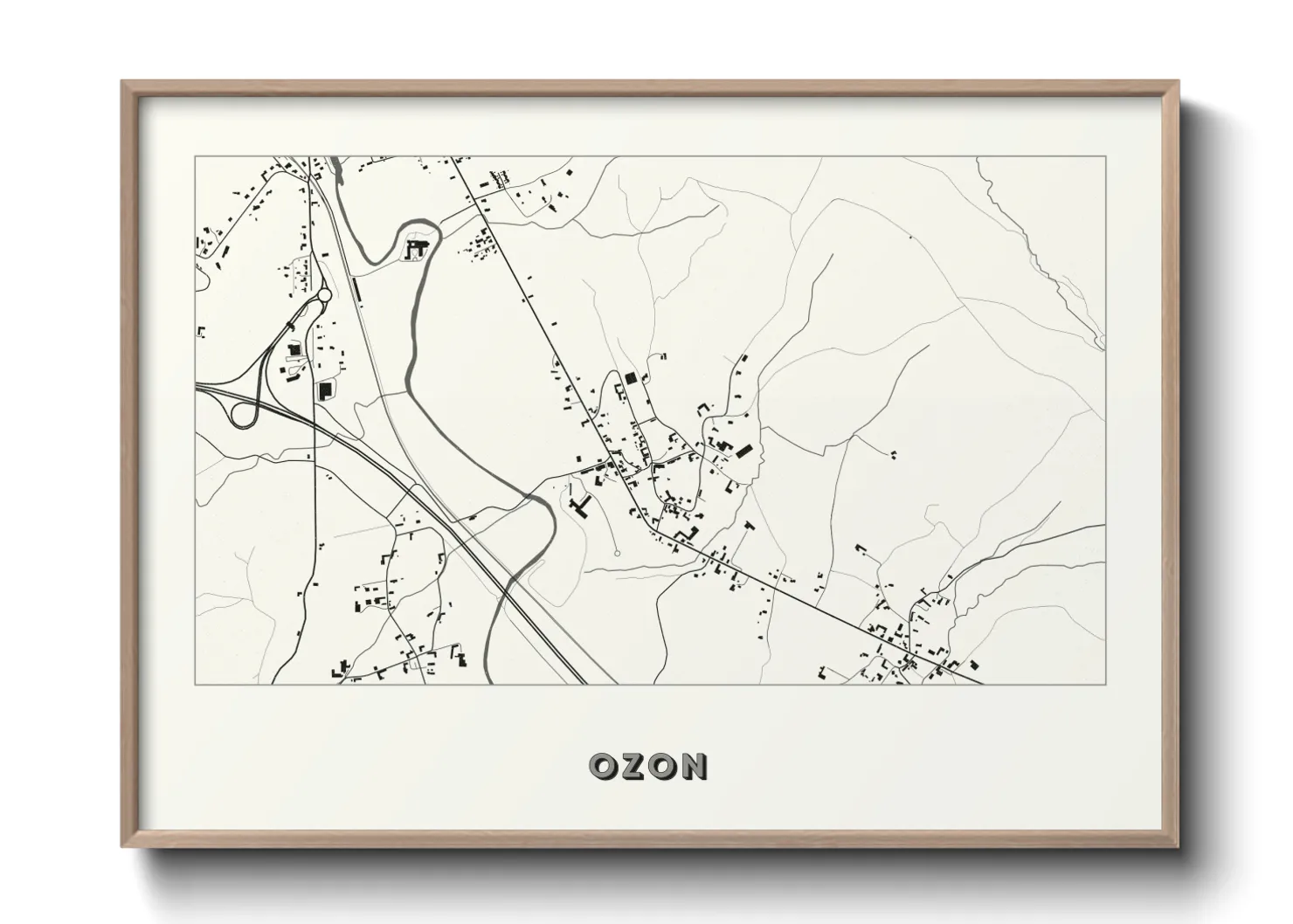 Une affiche de carte sur Ozon